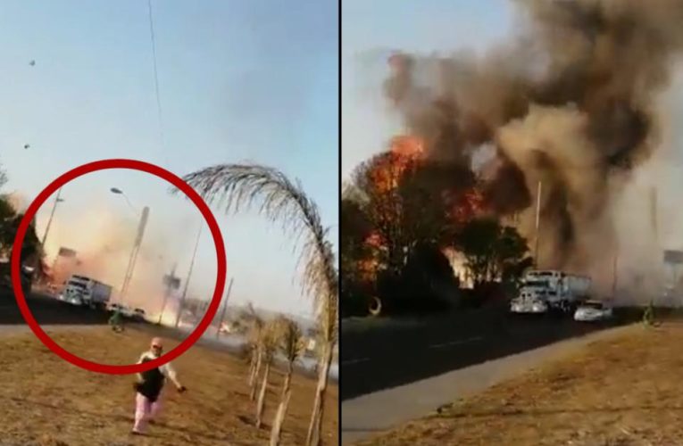 Video muestra impresionante explosión de bomba de gasolina a plena luz del día